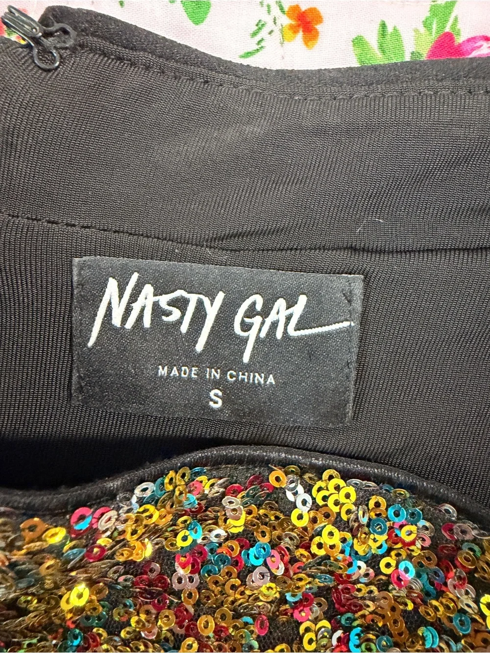 Nasty Gal Gold Sequin Circle Skirt